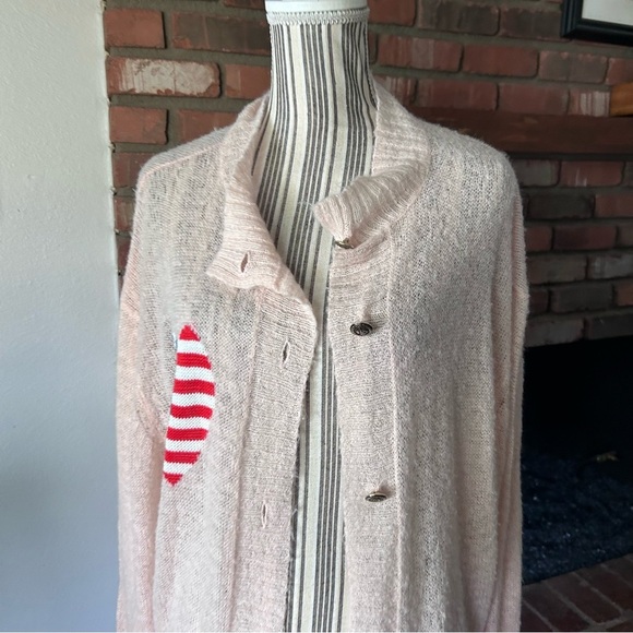 WILDFOX White Label Patriotic Heart Cardigan Sz S - Picture 3 of 8